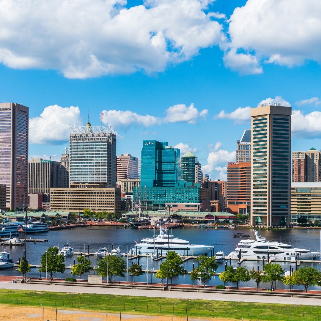 A panoramic picture of Maryland.