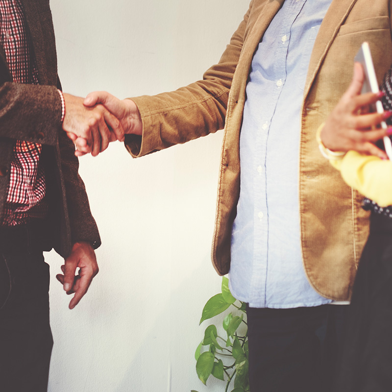 handshake, business casual