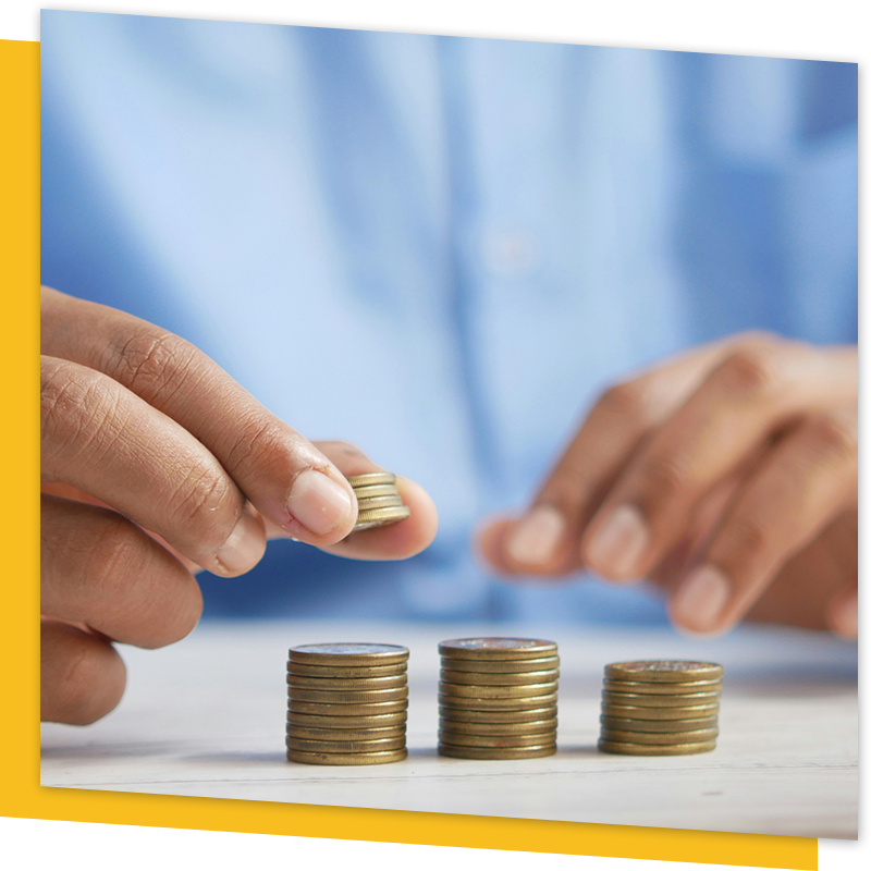 stacking coins, savings concept