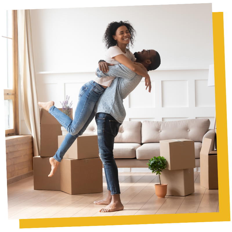 A man picking up his girlfriend