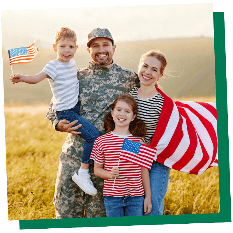 veteran and family