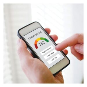 person checking their credit score