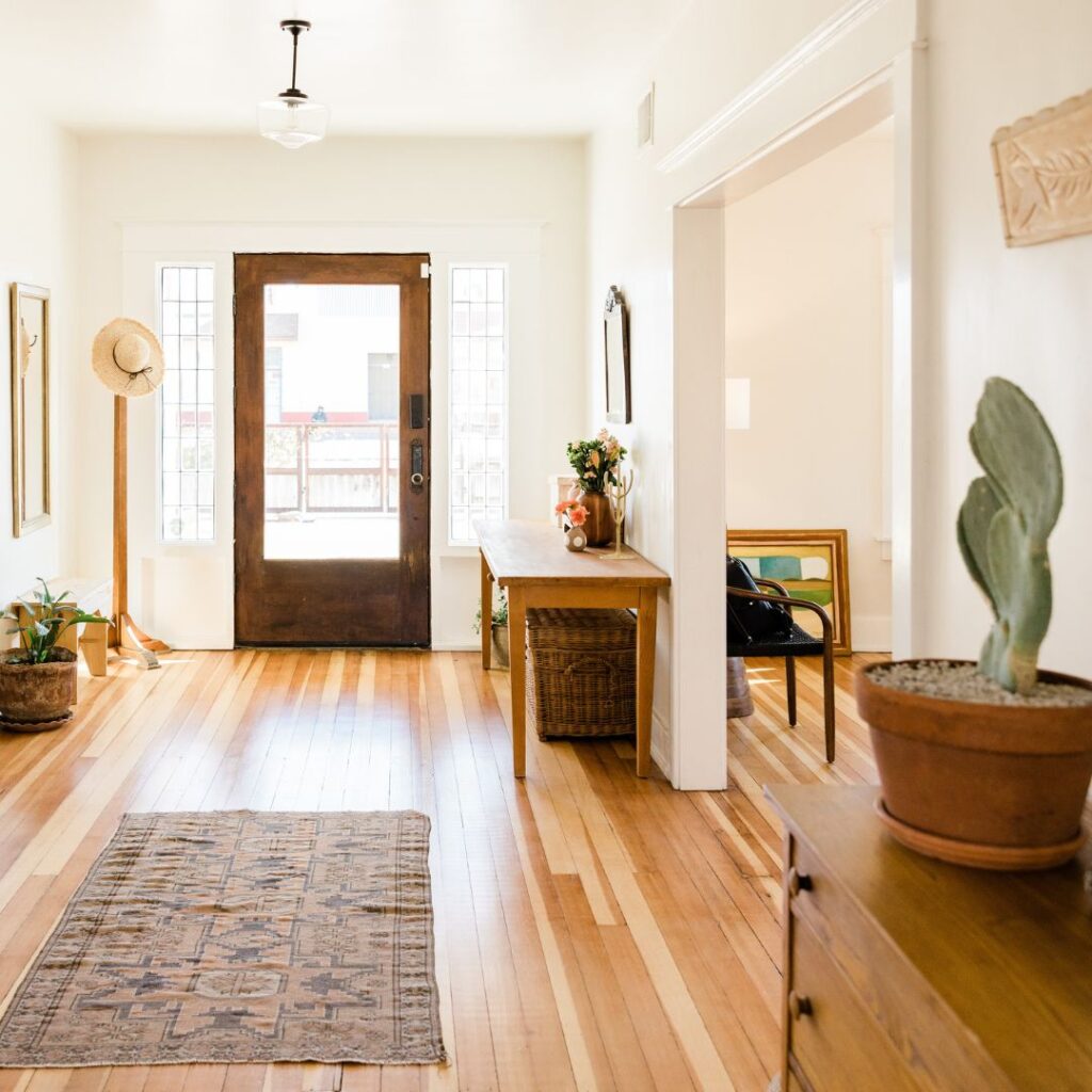 The interior of a home